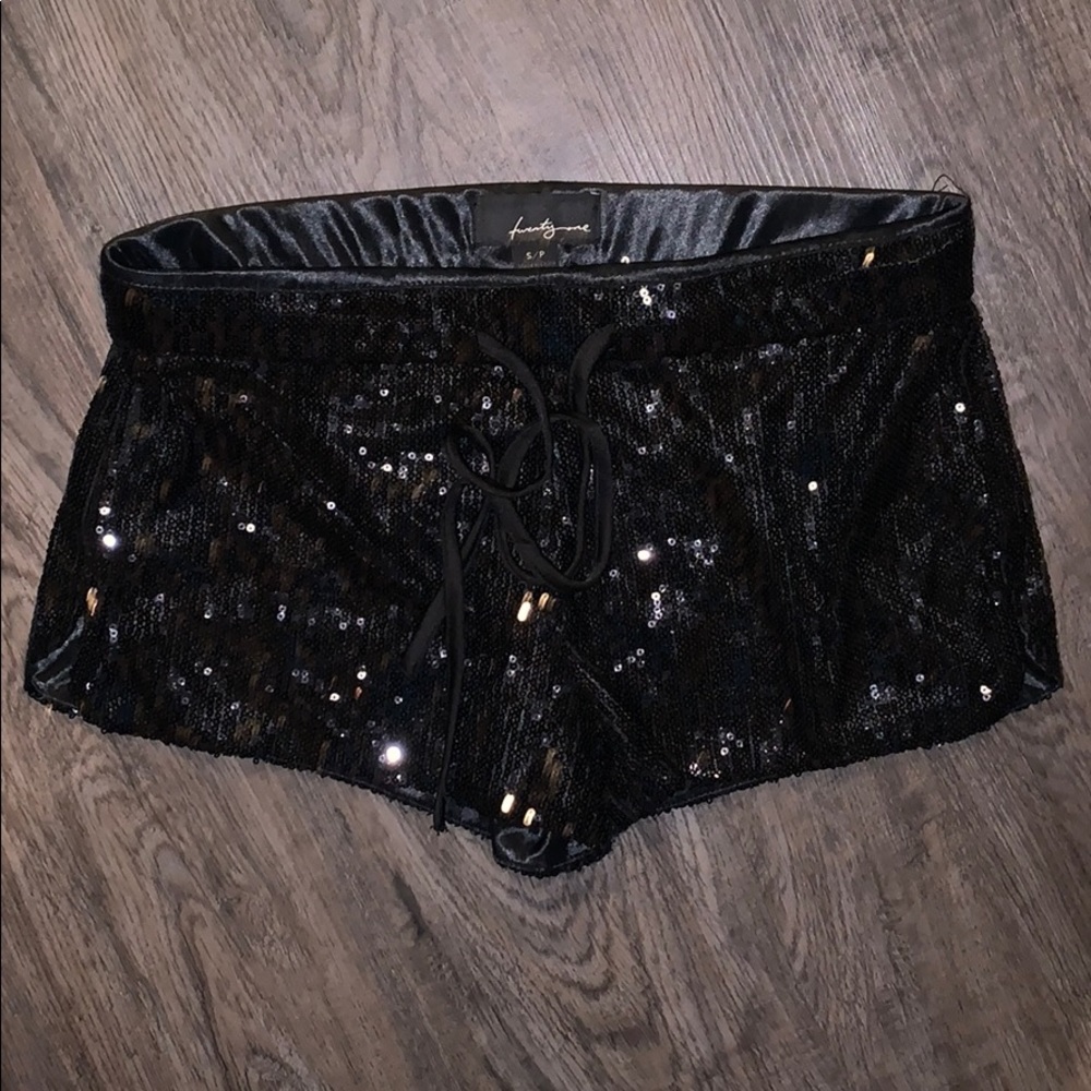 Black Sequin Shorts - Forever 21